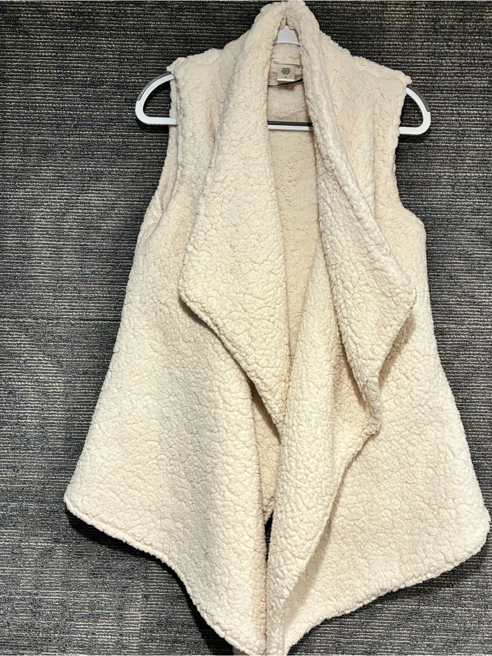 Capelli of New York Cream Sherpa Drape Vest